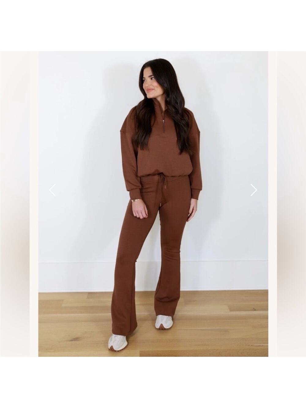Salt project espresso brown flare sweatpants size medium
